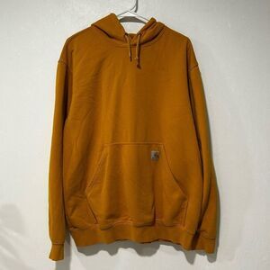 Carhartt Loose Fit Midweight Hoodie Mustard Gold Size L Workwear Streetwear